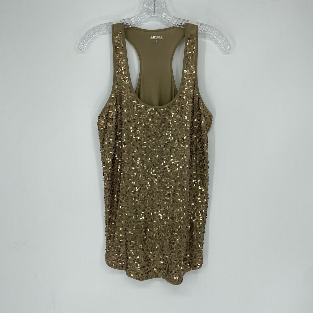 Express Dreamweight Cotton Sequin Top Size Small - Picture 2 of 6